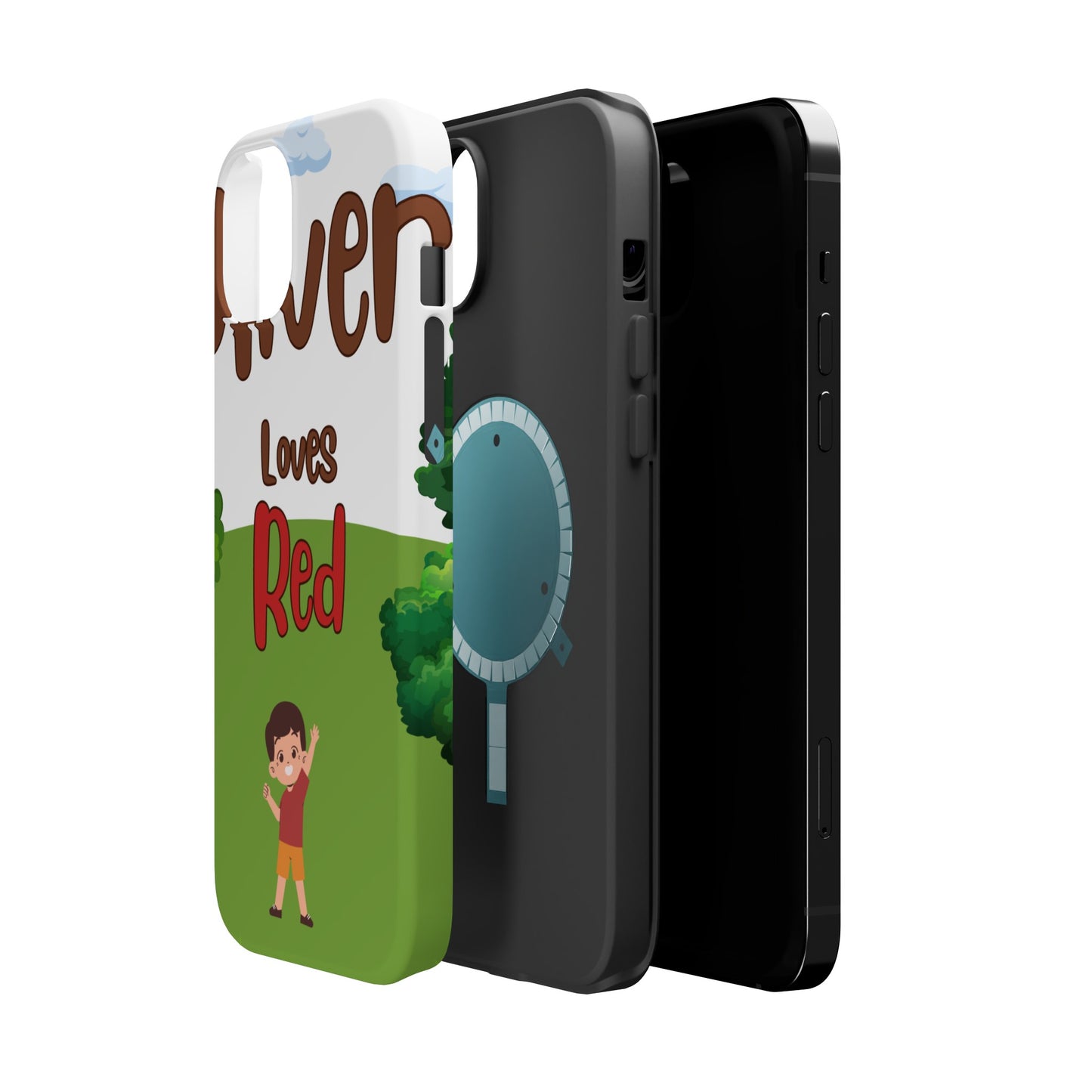 of Phone Case Oliver Loves Red Magnetic Tough Cases