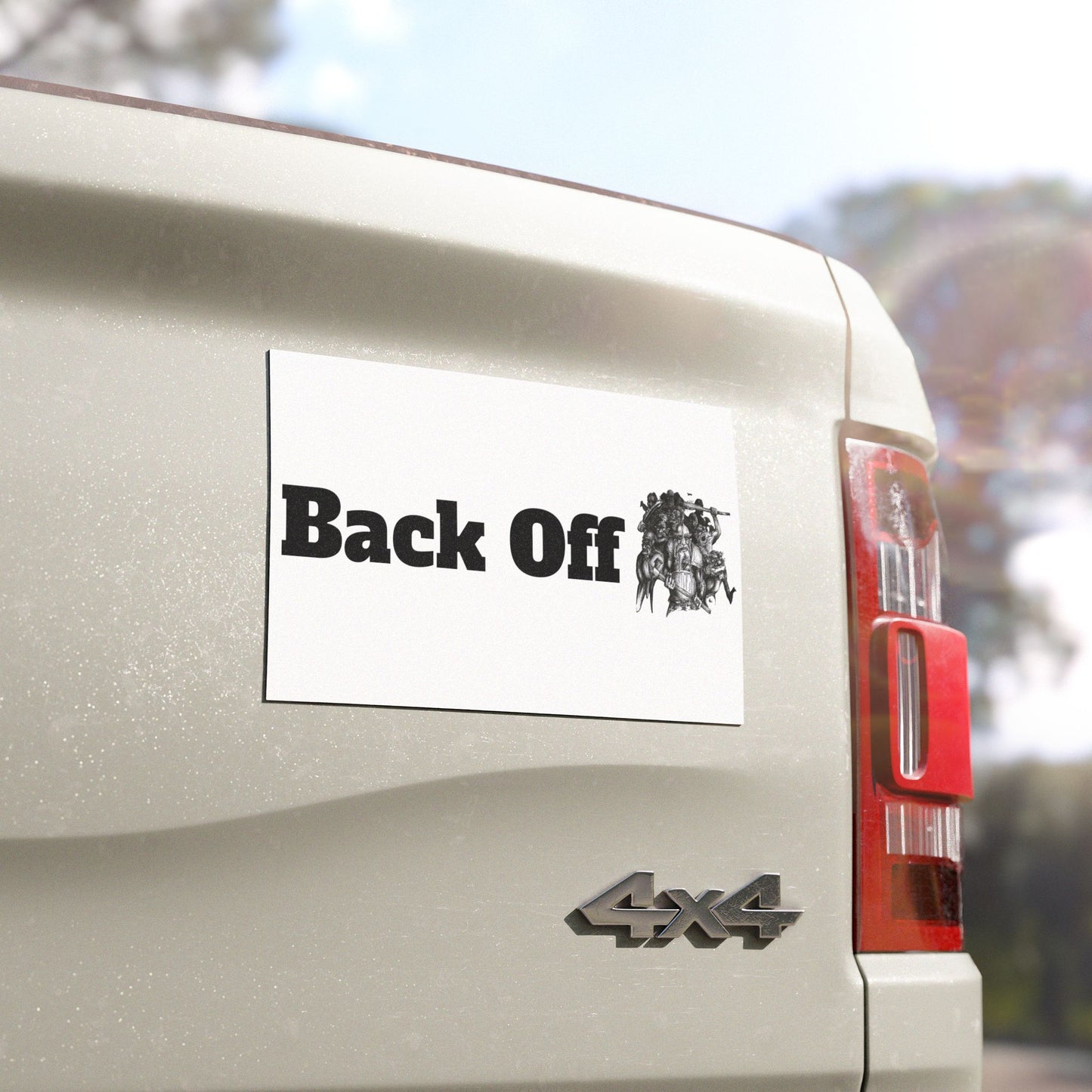 Back Off Battling Giants Car Magnet