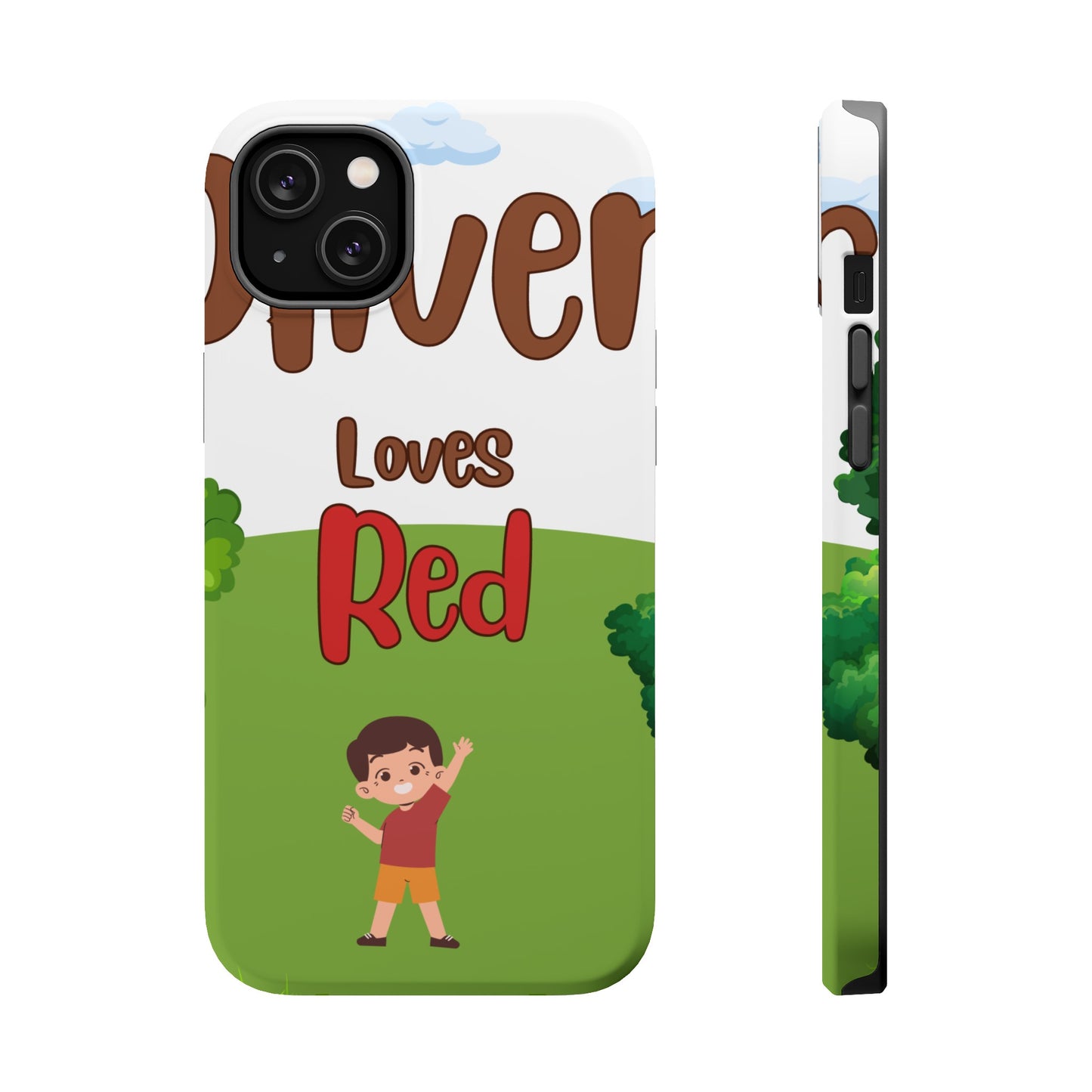 of Phone Case Oliver Loves Red Magnetic Tough Cases