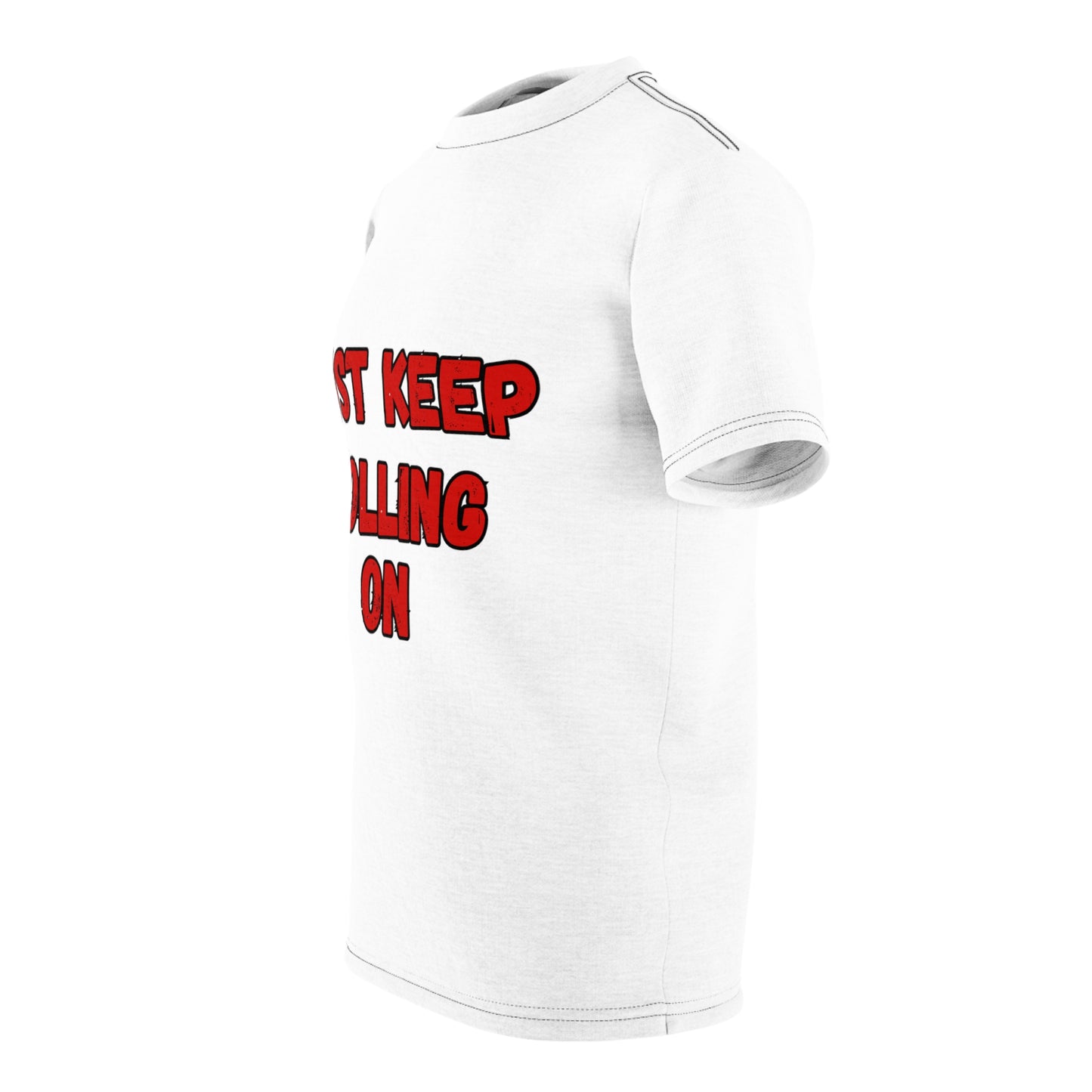 Quirky Tee (Just Keep Rolling On) Unisex Cut & Sew Tee (AOP)