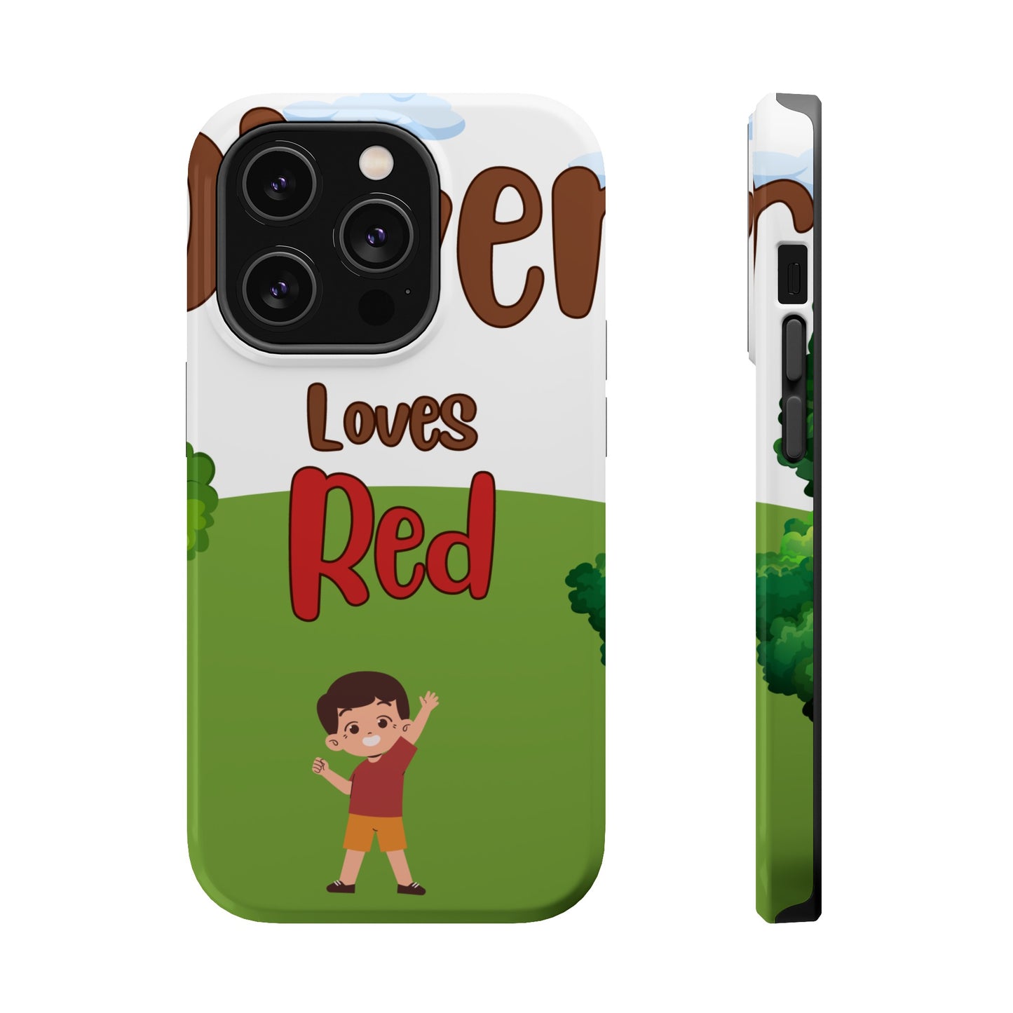 of Phone Case Oliver Loves Red Magnetic Tough Cases