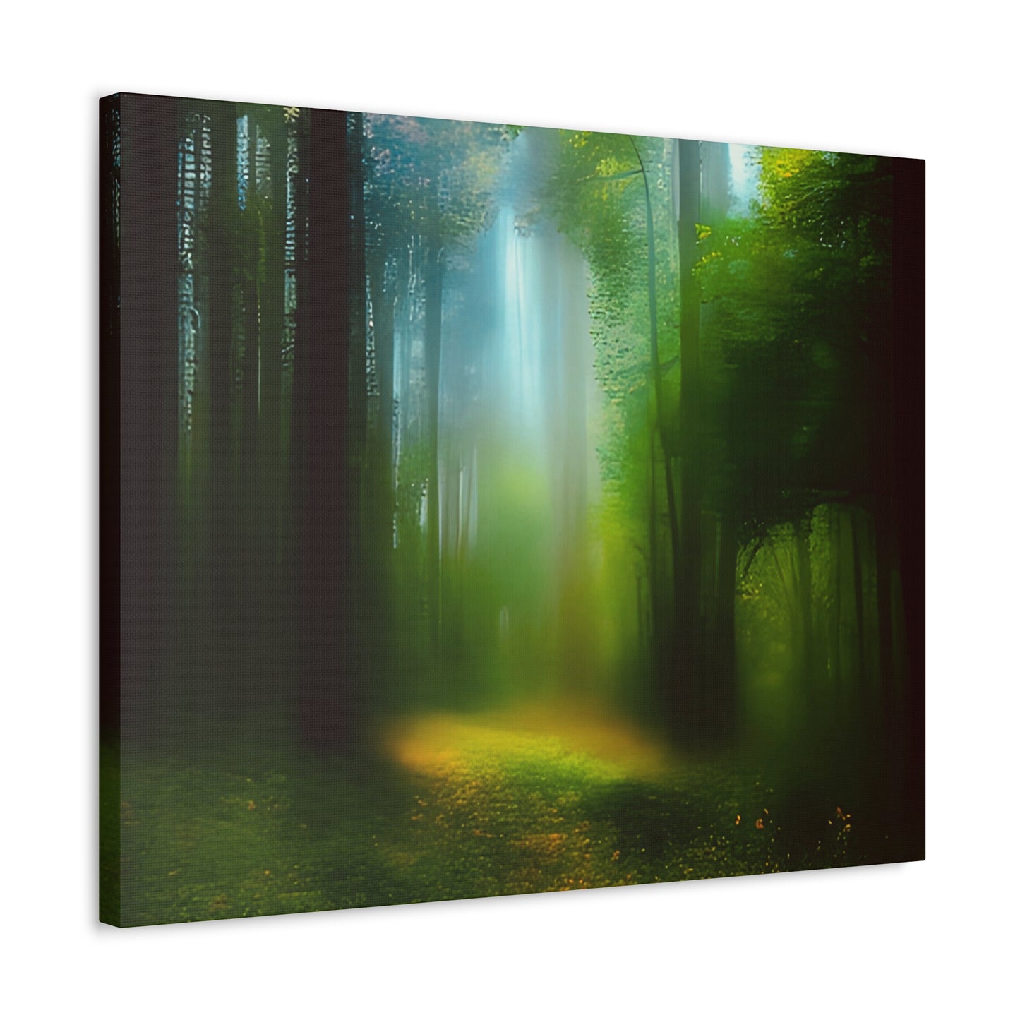 Misty Forest Print on Canvas on Stretched Canvas