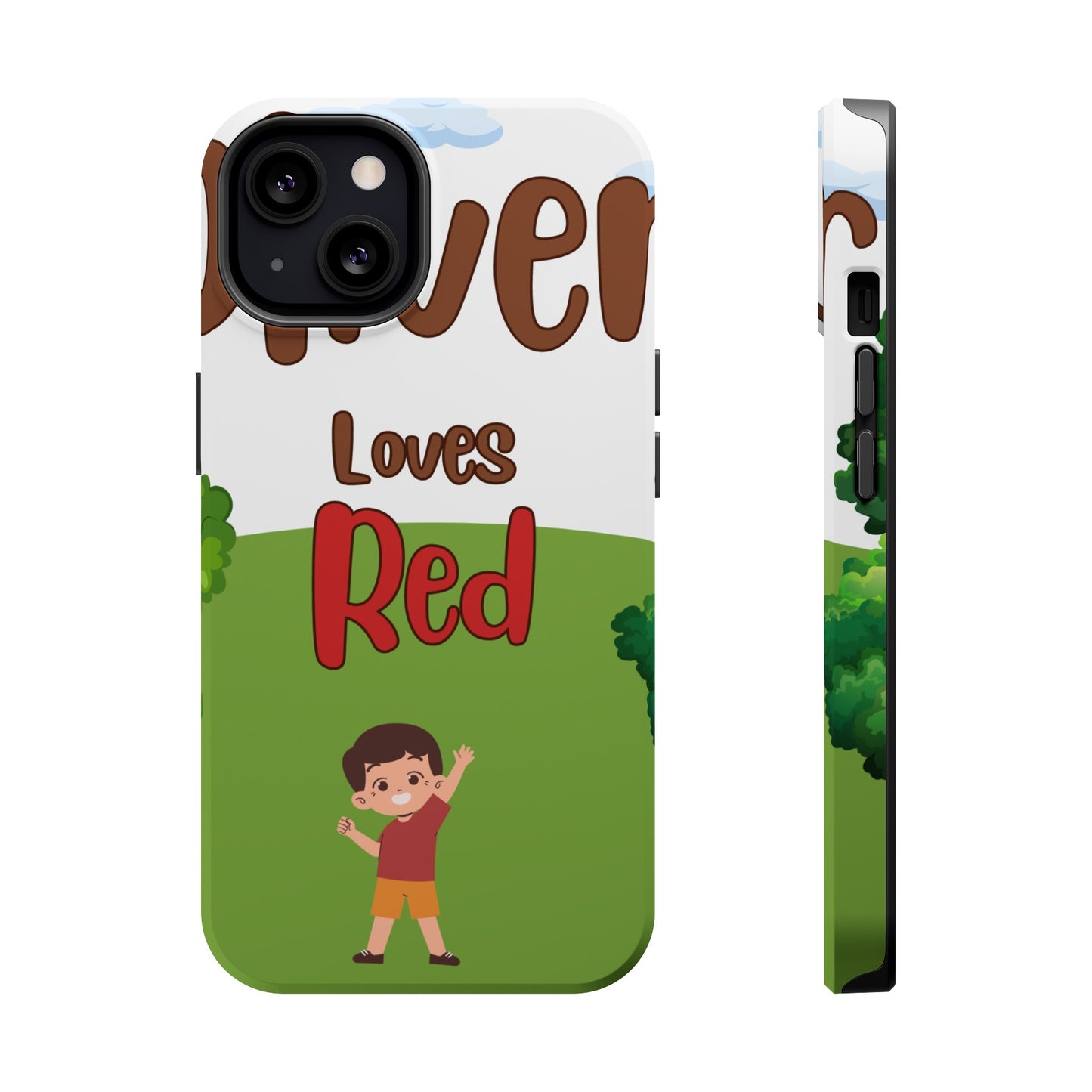 of Phone Case Oliver Loves Red Magnetic Tough Cases