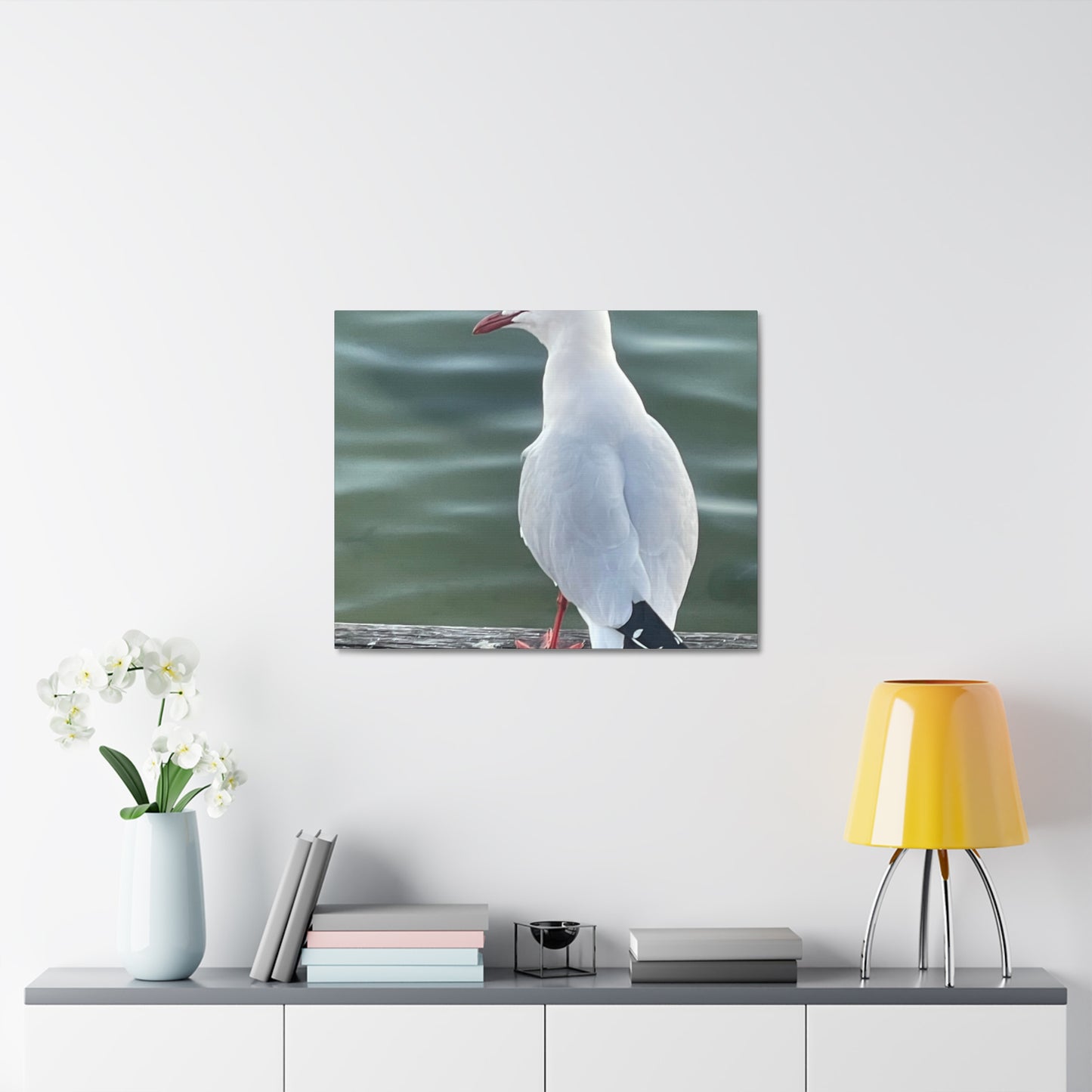 Seagull Print on Canvas on Stretched Canvas