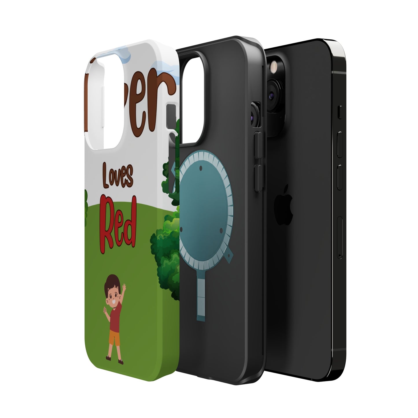 of Phone Case Oliver Loves Red Magnetic Tough Cases