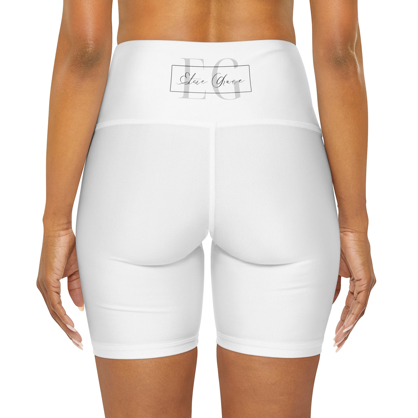 Elsie Grace High Waisted Yoga Shorts (AOP)
