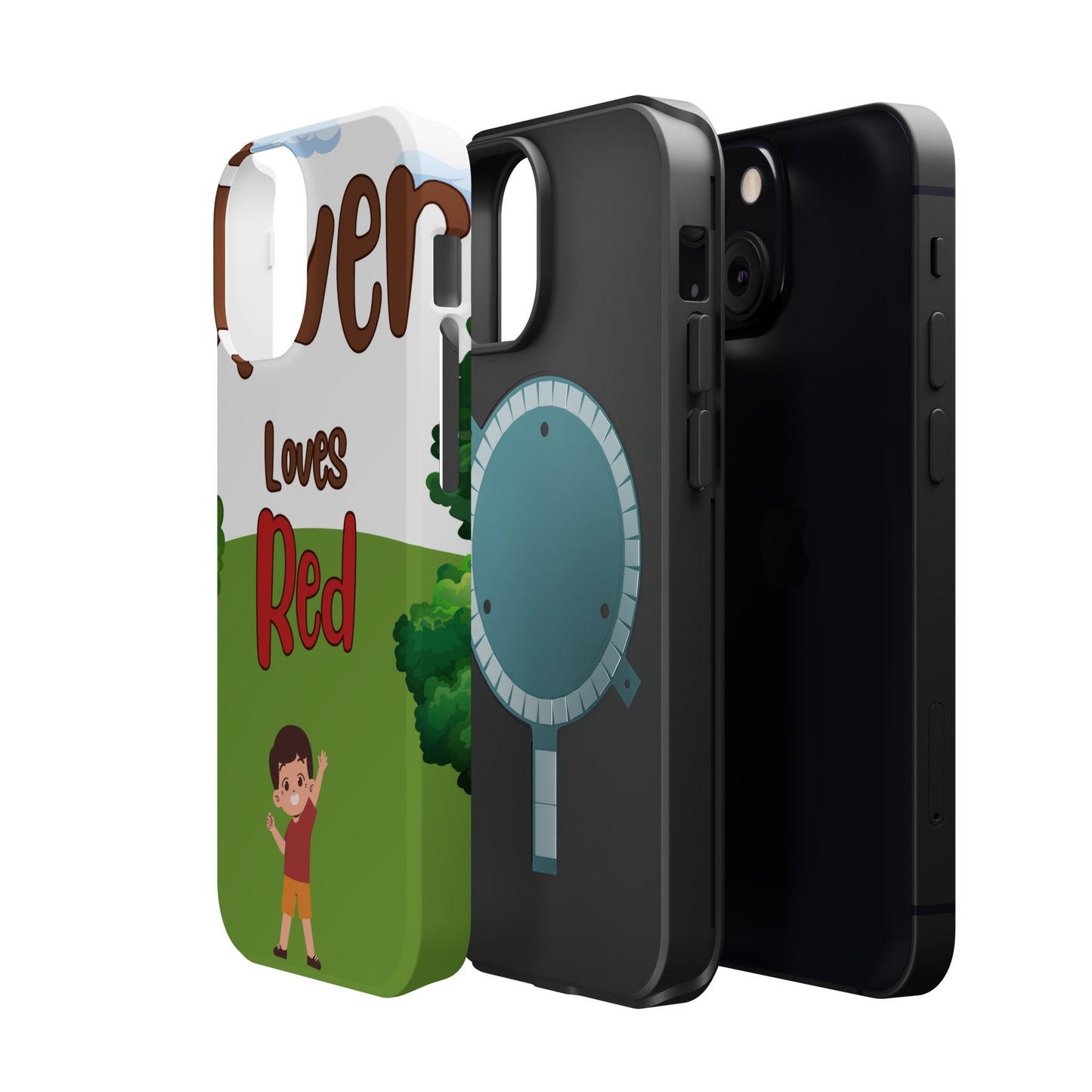 of Phone Case Oliver Loves Red Magnetic Tough Cases