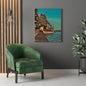 Serious Seagull Print on Canvas on Stretched Canvas