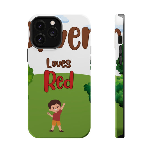 of Phone Case Oliver Loves Red Magnetic Tough Cases