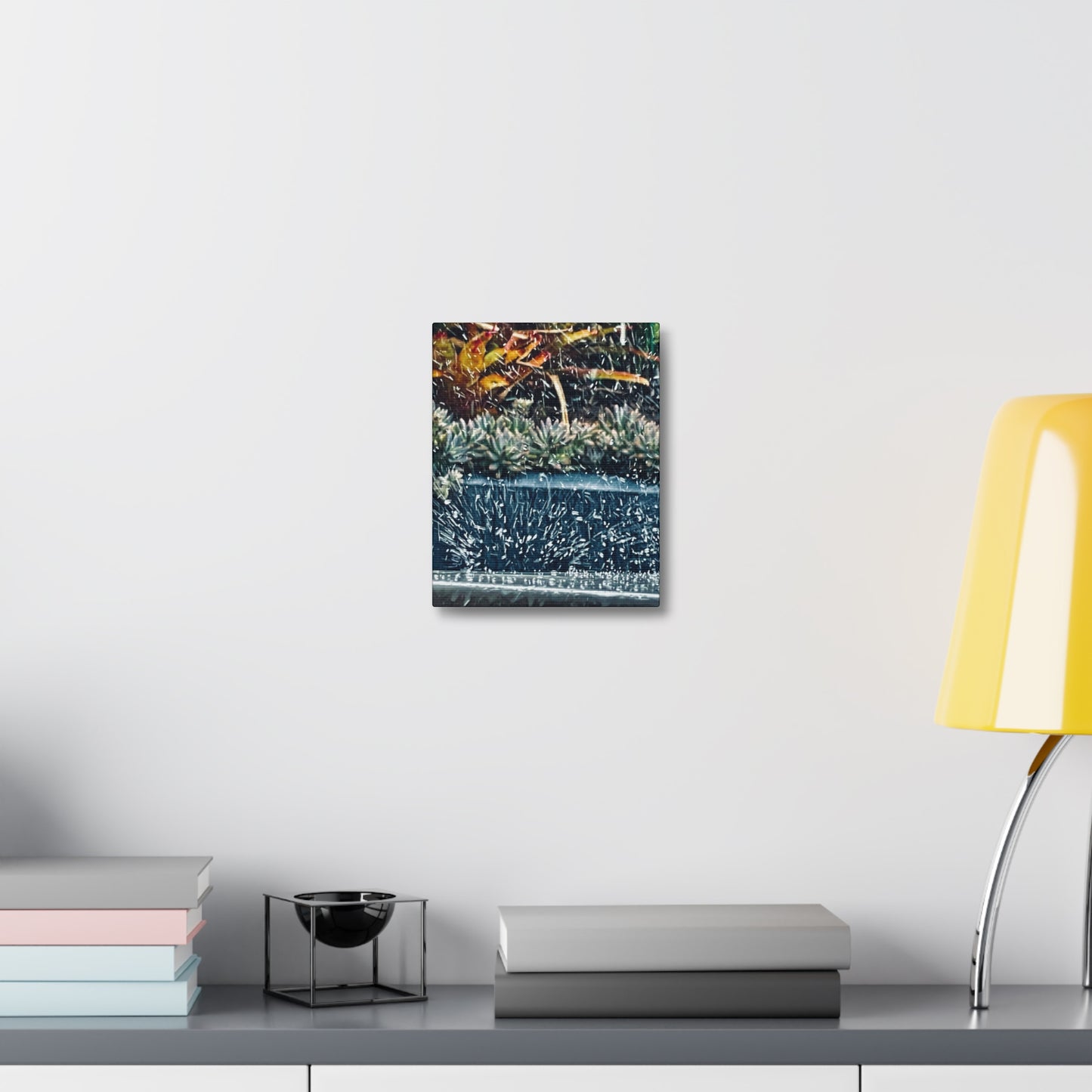 Table Rain Print on Canvas on Stretched Canvas