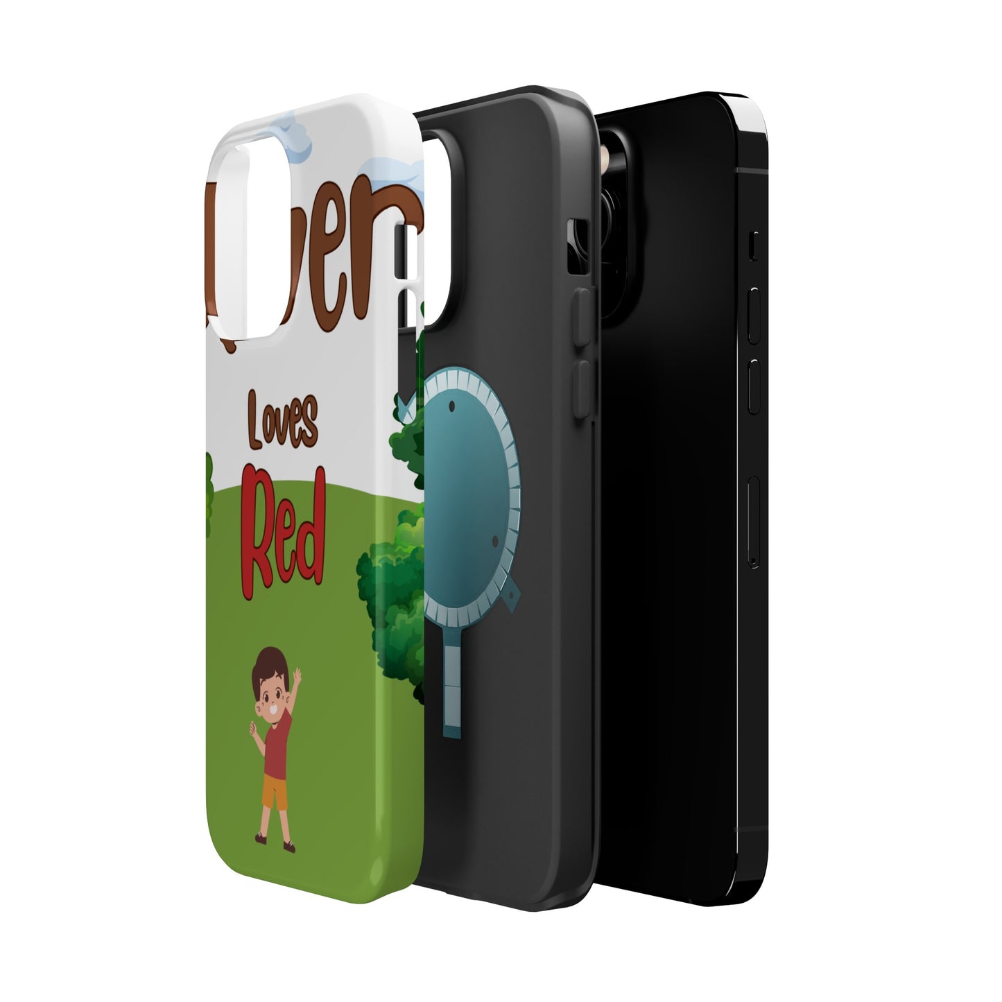 of Phone Case Oliver Loves Red Magnetic Tough Cases