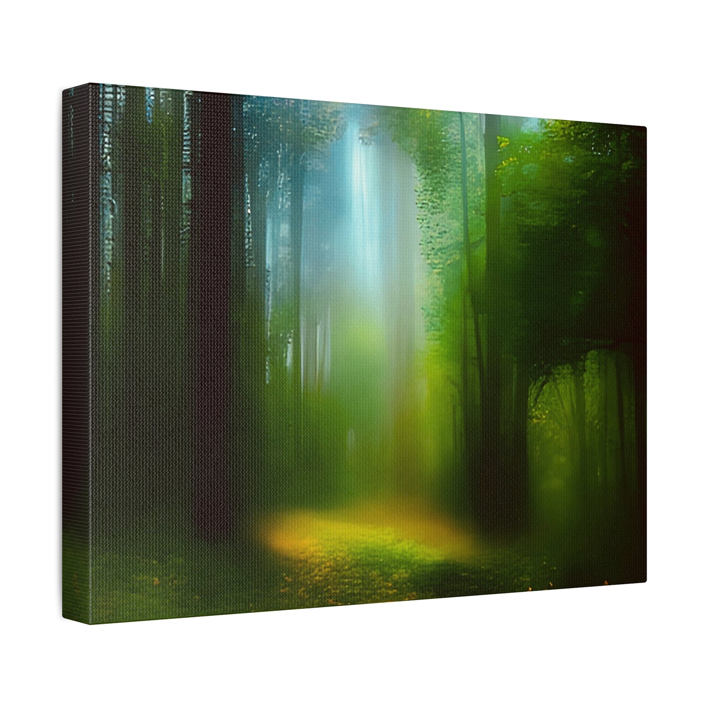 Misty Forest Print on Canvas on Stretched Canvas