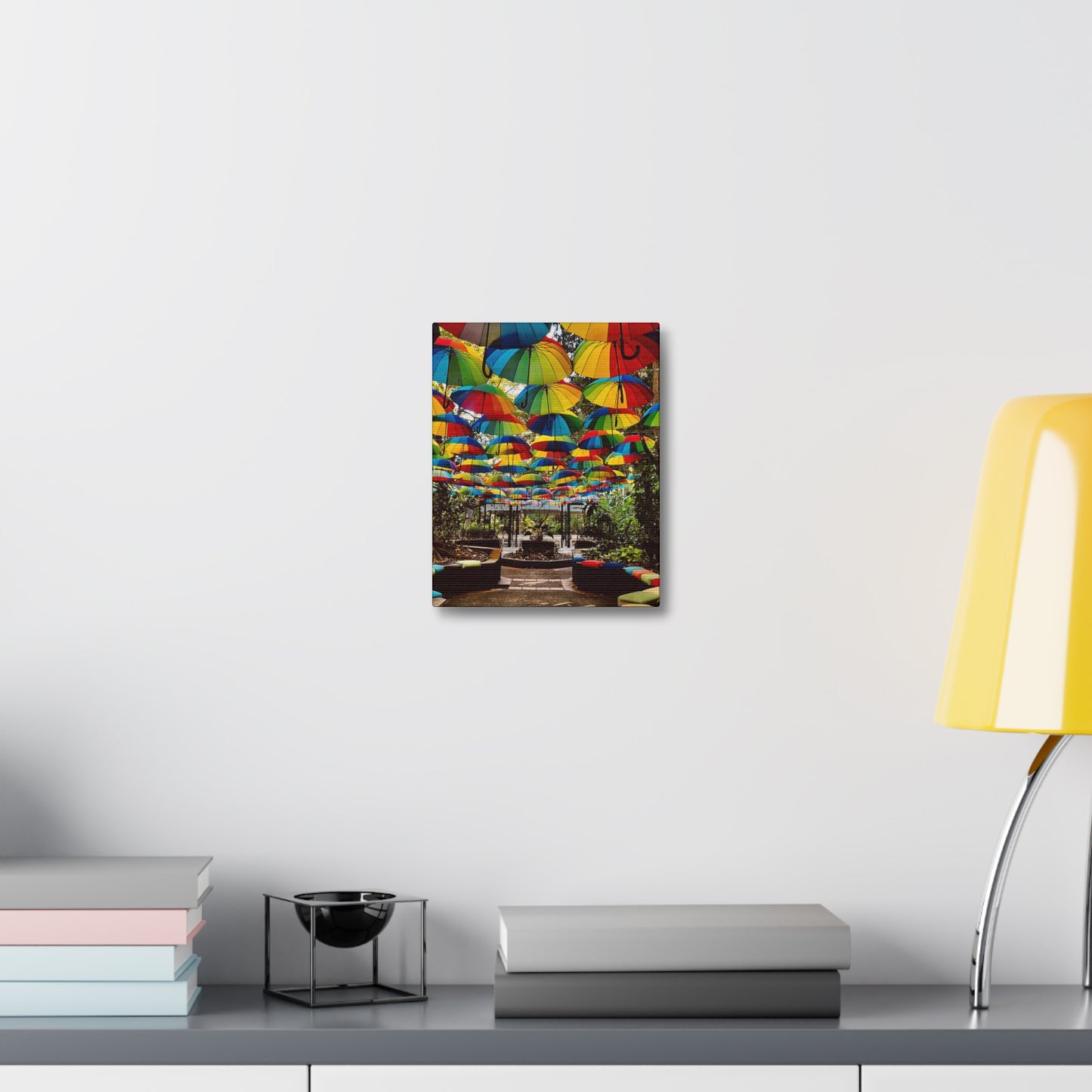 Umbrella Canopy Print on Canvas on Stretched Canvas