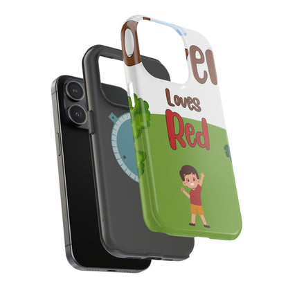 of Phone Case Oliver Loves Red Magnetic Tough Cases