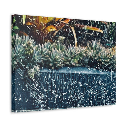 Table Rain Print on Canvas on Stretched Canvas