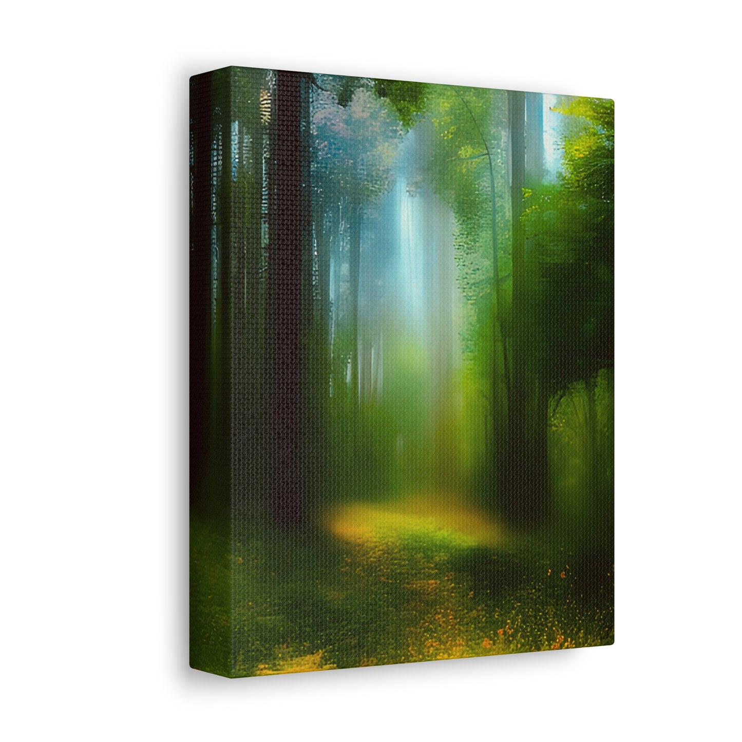 Misty Forest Print on Canvas on Stretched Canvas