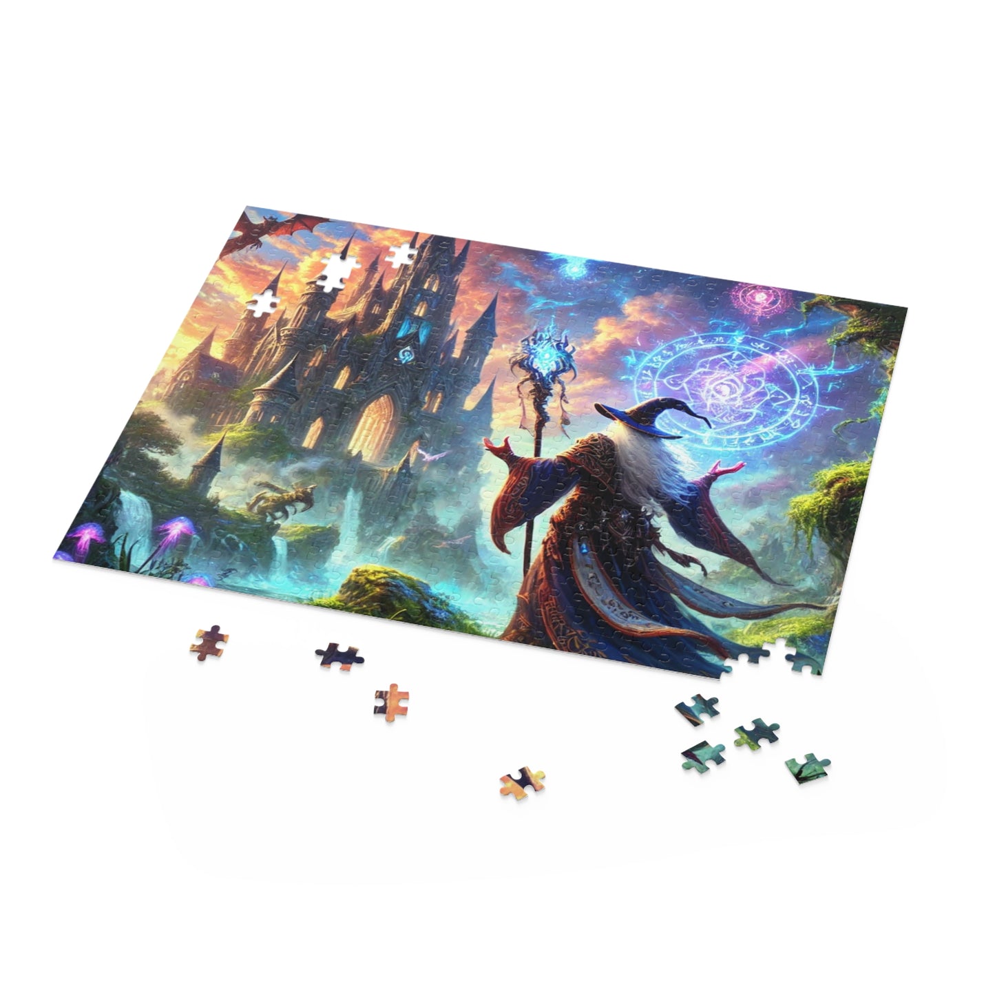 A magical Wizard Fantasy MarPuzzle (120, 252, 500-Piece)
