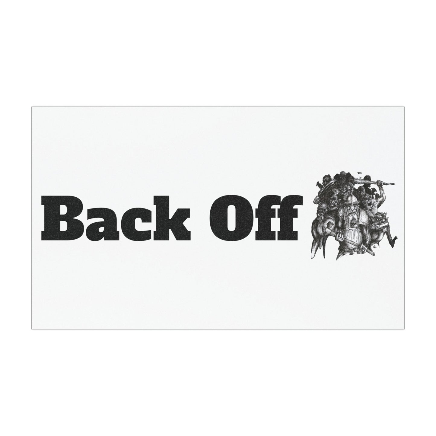 Back Off Battling Giants Car Magnet