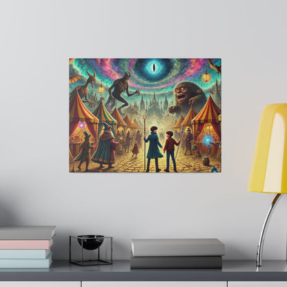 Prints on Canvas A Fantasy Scene at a Wizards Convention