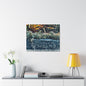 Table Rain Print on Canvas on Stretched Canvas