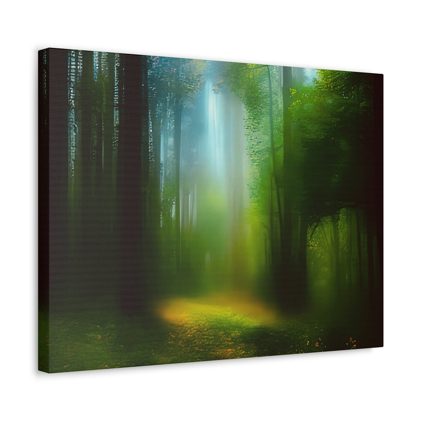 Misty Forest Print on Canvas on Stretched Canvas