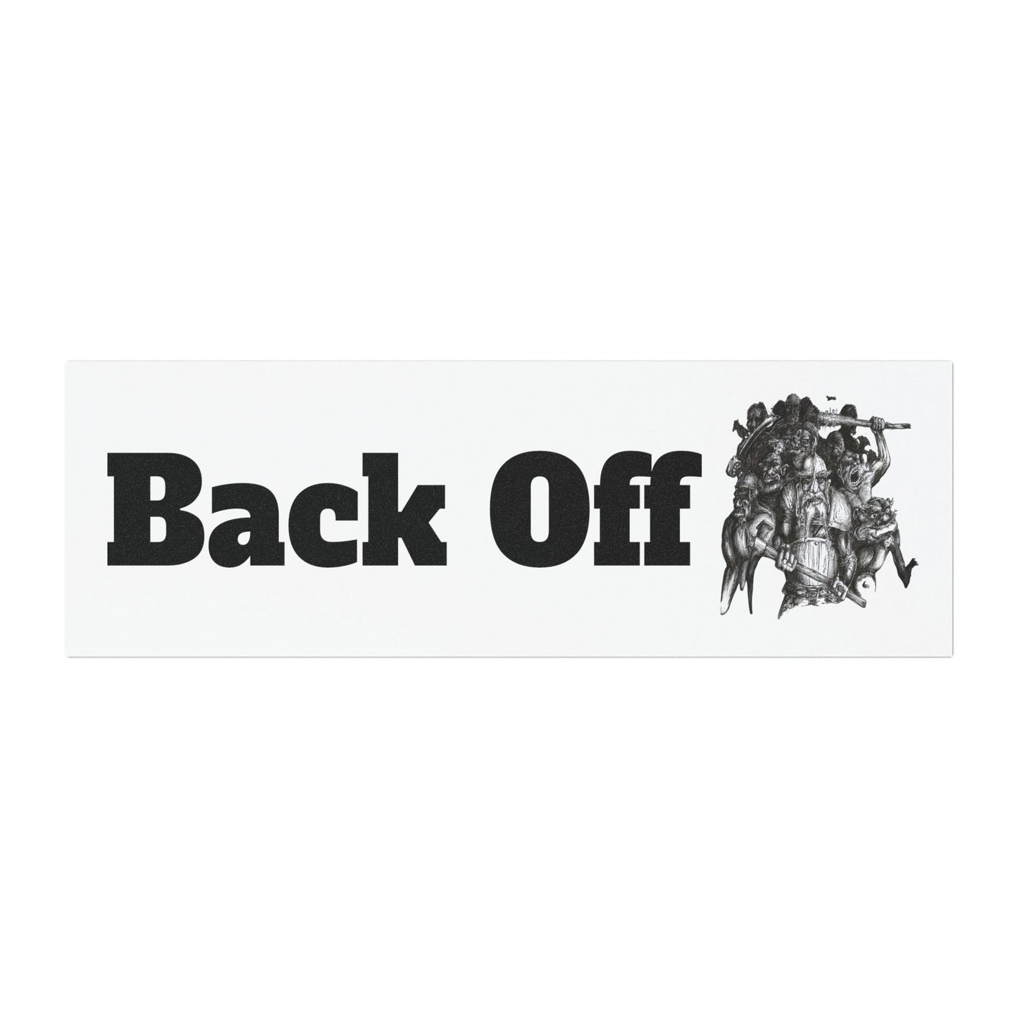 Back Off Battling Giants Car Magnet