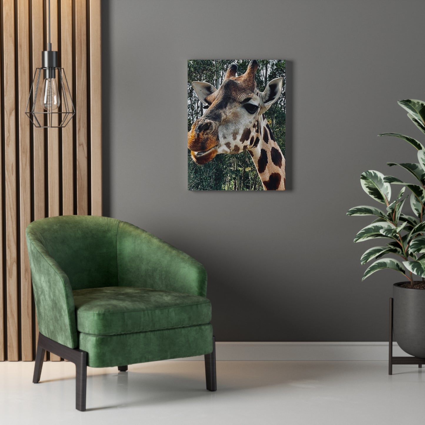 Giraffe Print on Canvas on Stretched Canvas