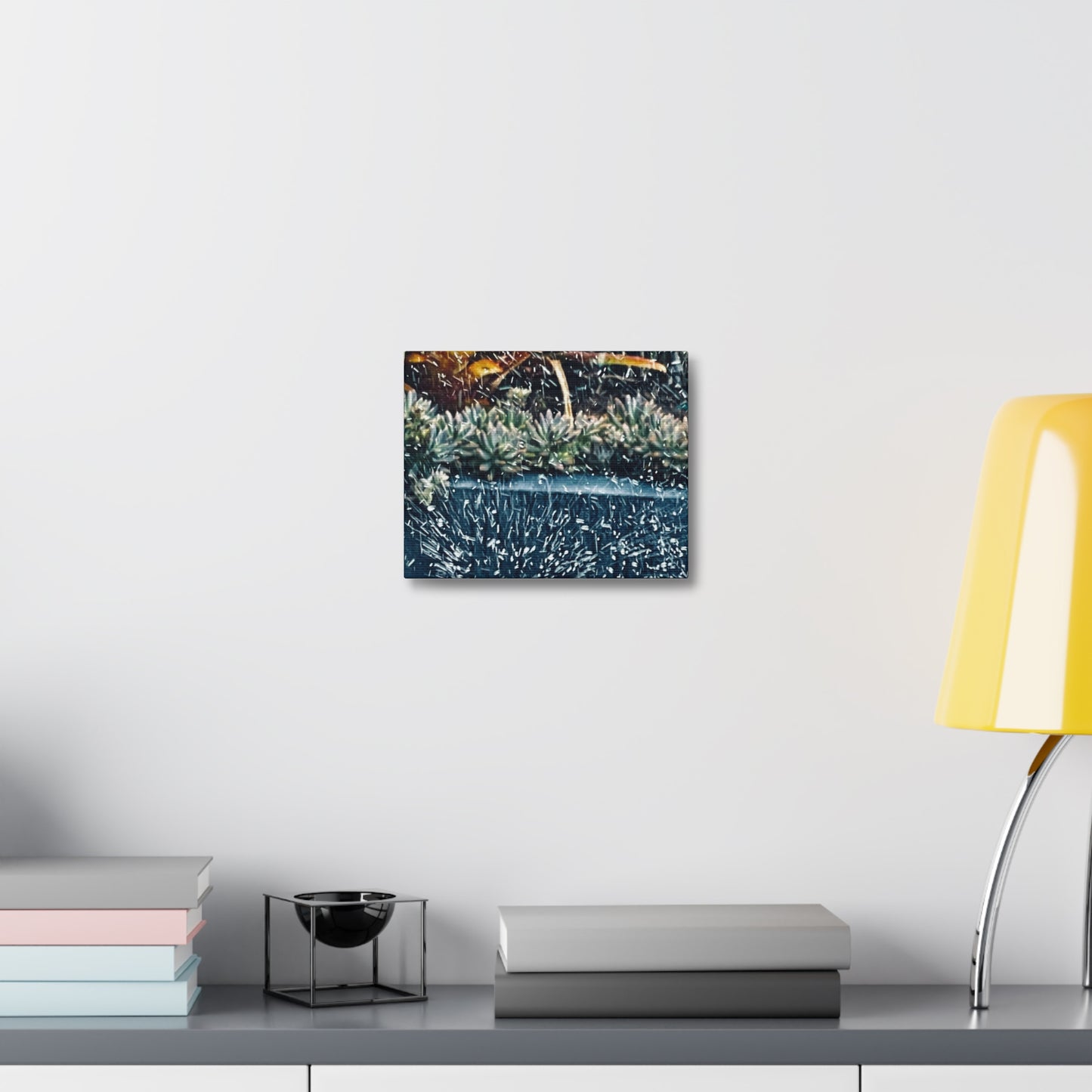 Table Rain Print on Canvas on Stretched Canvas