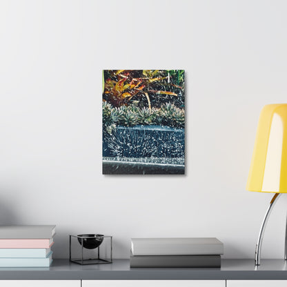 Table Rain Print on Canvas on Stretched Canvas