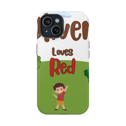 of Phone Case Oliver Loves Red Magnetic Tough Cases