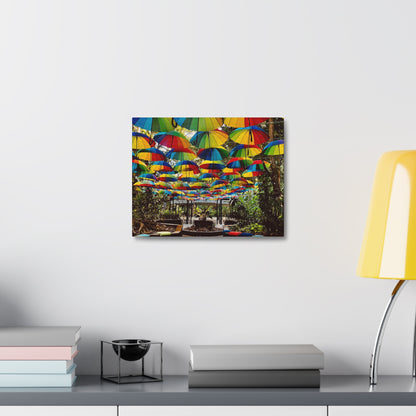 Umbrella Canopy Print on Canvas on Stretched Canvas