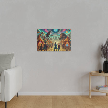 Prints on Canvas A Fantasy Scene at a Wizards Convention