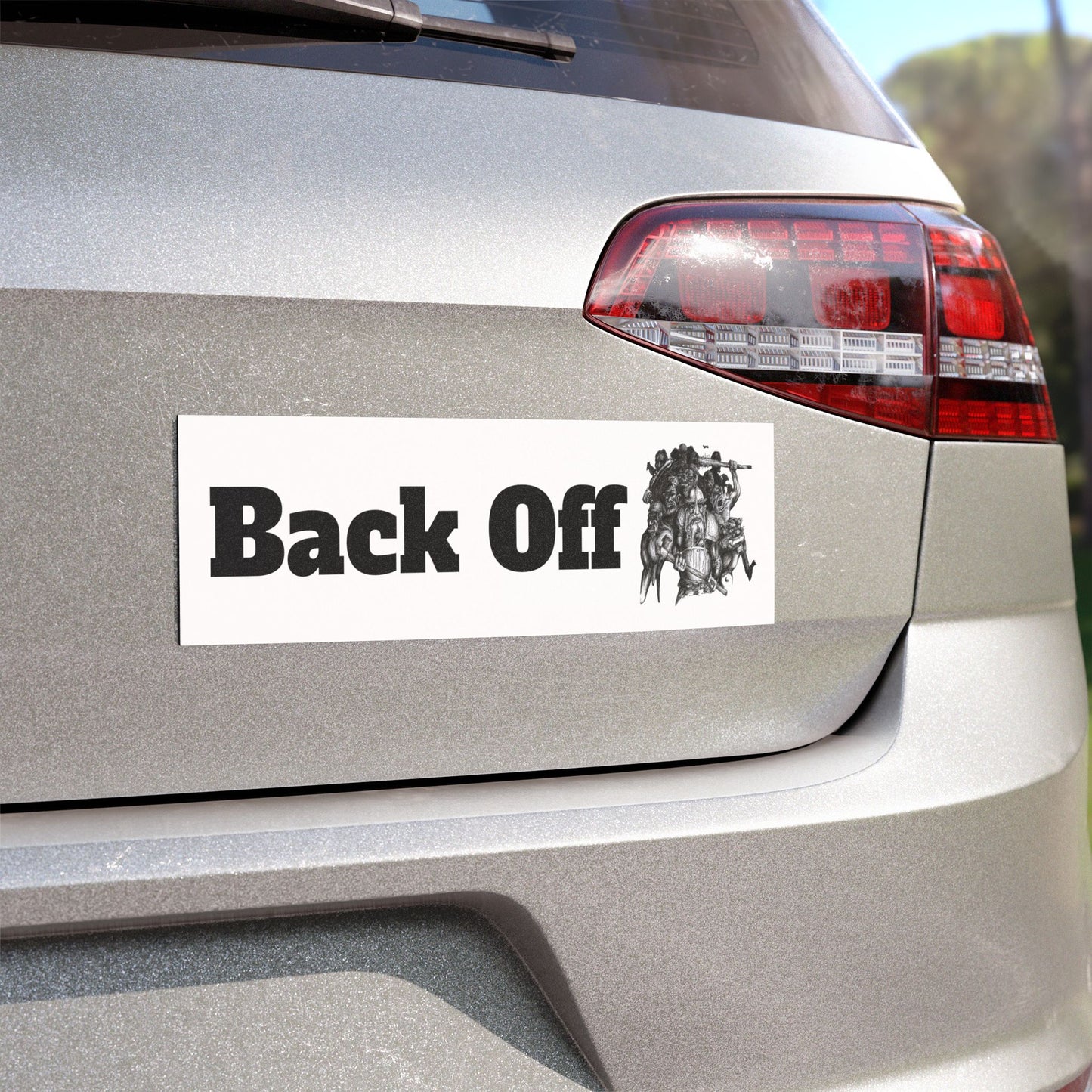 Back Off Battling Giants Car Magnet