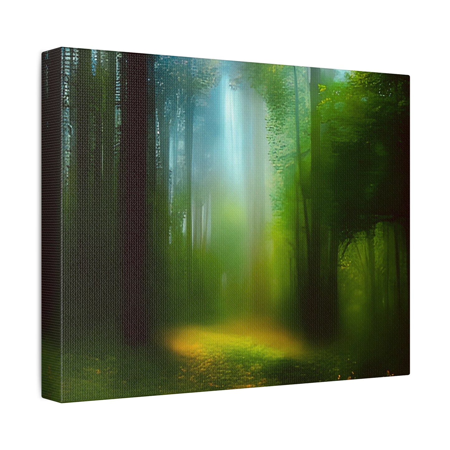 Misty Forest Print on Canvas on Stretched Canvas