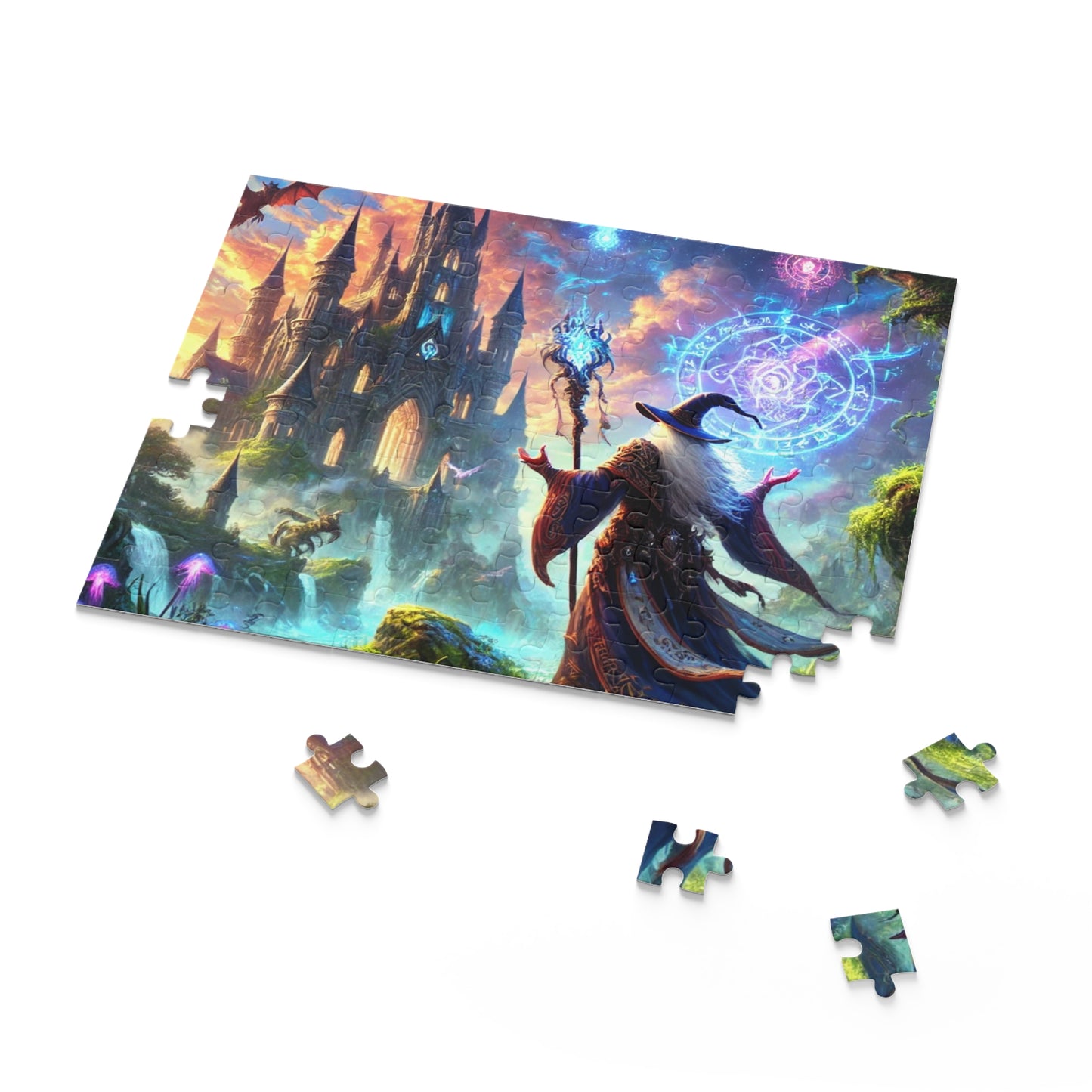 A magical Wizard Fantasy MarPuzzle (120, 252, 500-Piece)