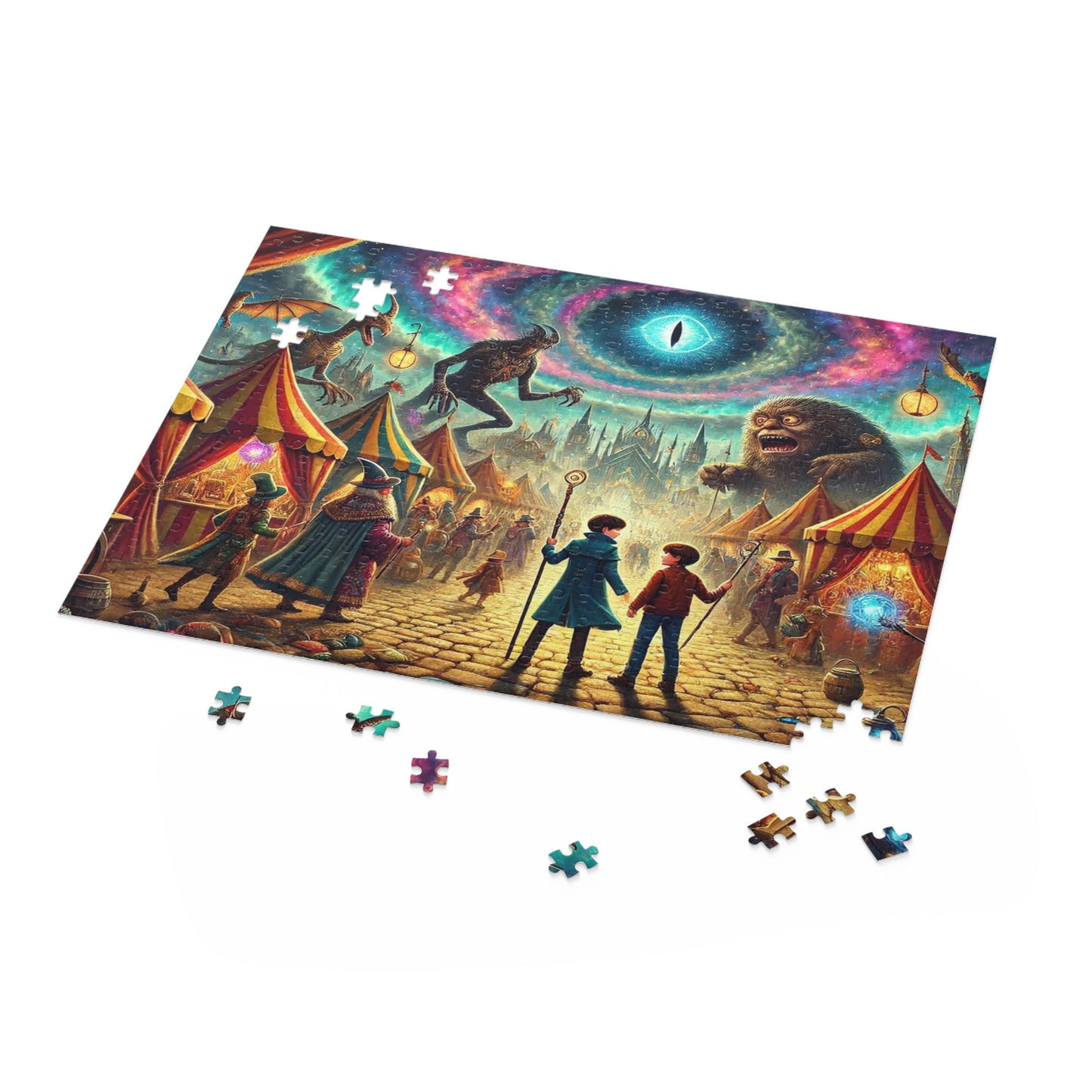 A Fantasy Scene at a Wizards Convention MarPuzzle (120, 252, 500-Piece)