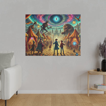 Prints on Canvas A Fantasy Scene at a Wizards Convention