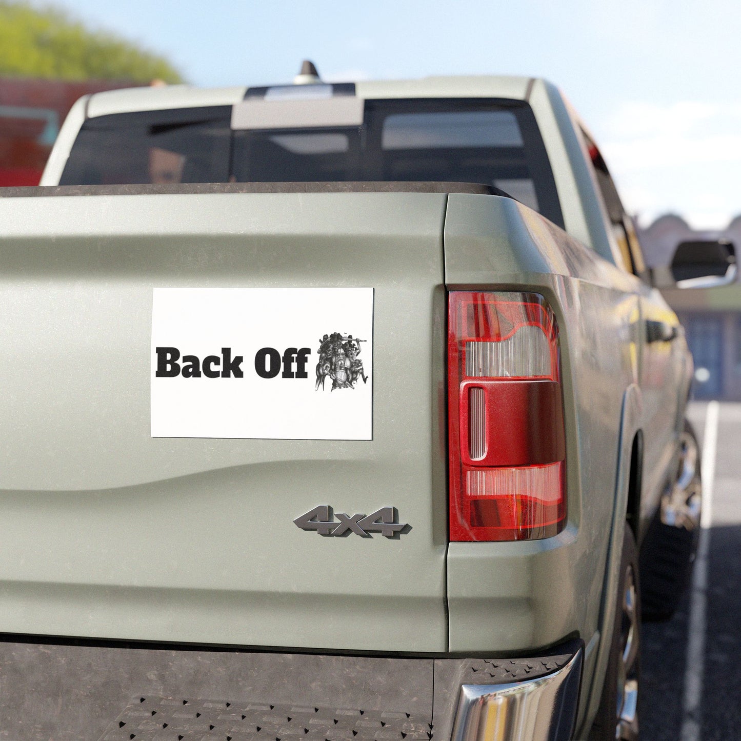 Back Off Battling Giants Car Magnet