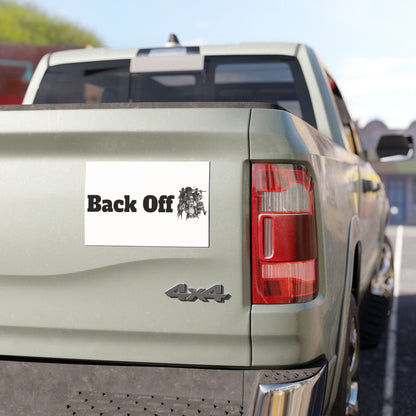 Back Off Battling Giants Car Magnet