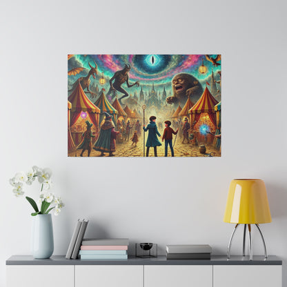Prints on Canvas A Fantasy Scene at a Wizards Convention