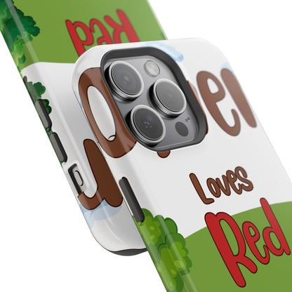 of Phone Case Oliver Loves Red Magnetic Tough Cases