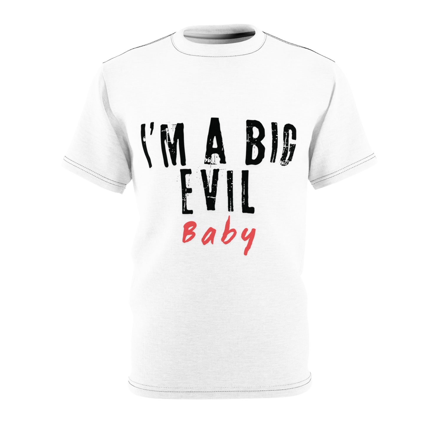 Quirky Tee (I'm an Evil Baby) Unisex Cut & Sew Tee (AOP)