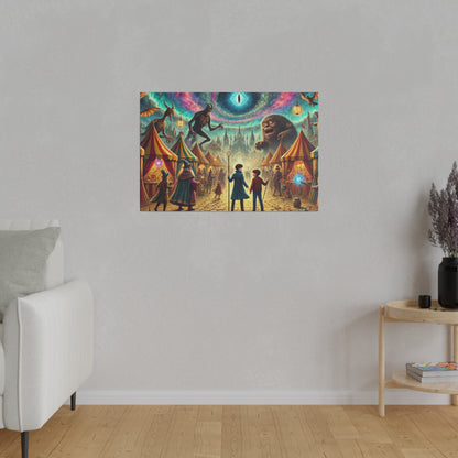 Prints on Canvas A Fantasy Scene at a Wizards Convention