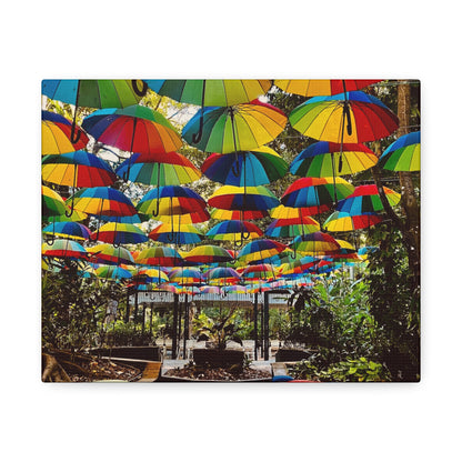 Umbrella Canopy Print on Canvas on Stretched Canvas
