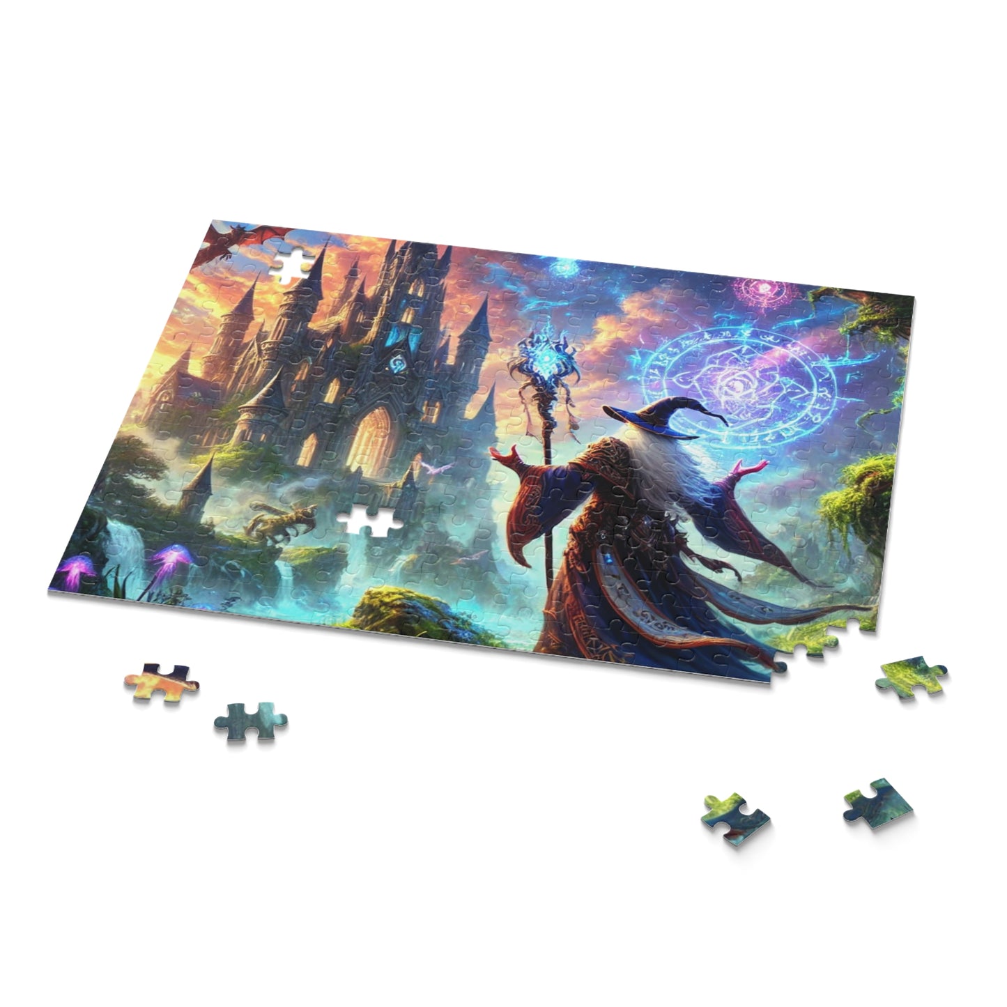 A magical Wizard Fantasy MarPuzzle (120, 252, 500-Piece)