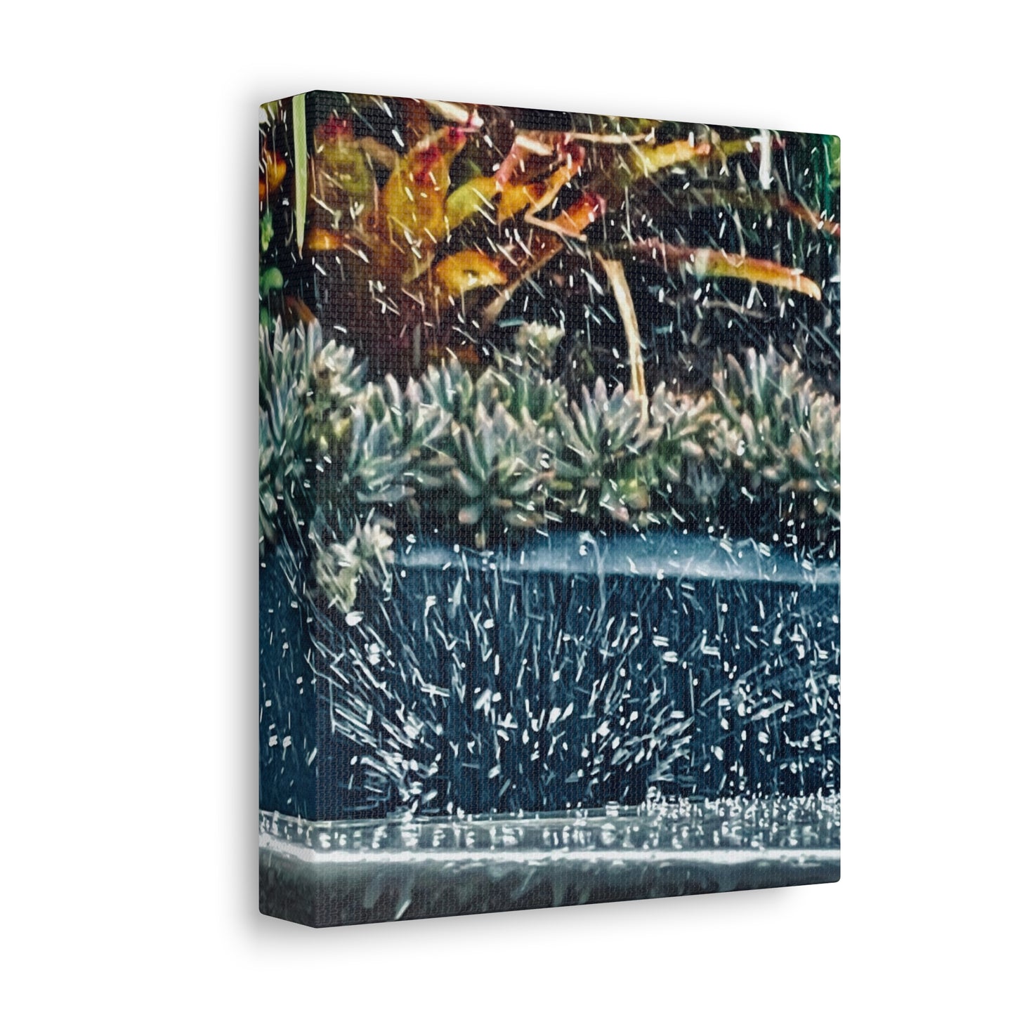 Table Rain Print on Canvas on Stretched Canvas