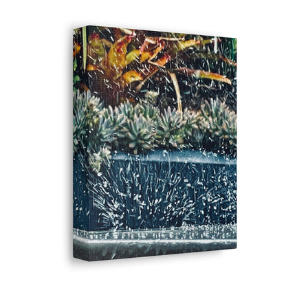 Table Rain Print on Canvas on Stretched Canvas