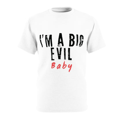 Quirky Tee (I'm an Evil Baby) Unisex Cut & Sew Tee (AOP)