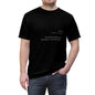 Quirky Tee "NOT LAZY, JUST EXCEPTIONALLY ENERGY-EFFICIENT" Unisex Cut & Sew Tee (AOP)