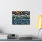 Table Rain Print on Canvas on Stretched Canvas